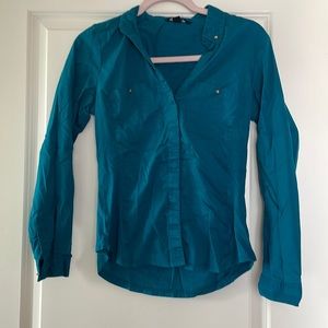 Teal Zac & Rachel Blouse- S